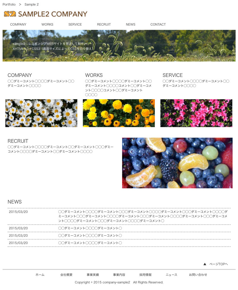 サンプルサイト